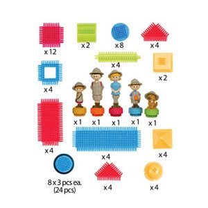 Bristle Blocks by Battat – The Official Bristle Blocks – 85 Pieces in a Carry Case – Creativity Building Toys for Dexterity and Fine Motricity – BPA Free 2 years +