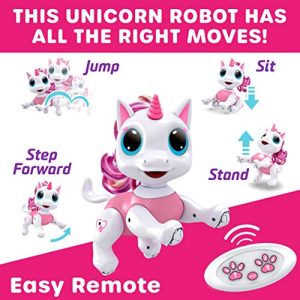 Power Your Fun Robo Pets Unicorn Toy Robot Pet - Remote Control Robot Toy, Smart RC Robot Unicorn Gifts for Girls