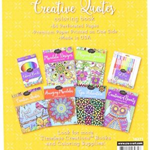 Cra-Z-Art Timeless Creations Adult Coloring Books: Creative Quotes Coloring Book (16271-6)