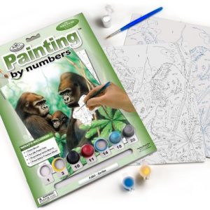 Royal & Langnickel Painting by Numbers Junior Small Art Activity Kit, Gorillas