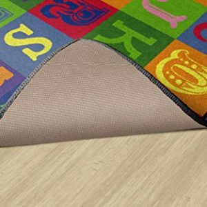 Flagship Carpets Early Blocks Rug, Children's Classroom Educational Carpet, 3'x5', Rectangle