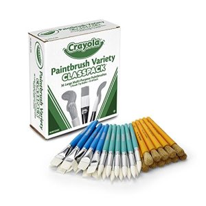 Crayola Paintbrush Variety Classpack, School Supplies, 36 Large Paint Brushes For Kids