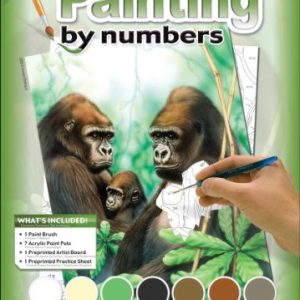 Royal & Langnickel Painting by Numbers Junior Small Art Activity Kit, Gorillas