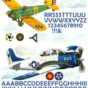 Oopsy daisy Airplanes Peel and Place Childrens Wall Decals by Jill Pabich, 54 by 60-Inch