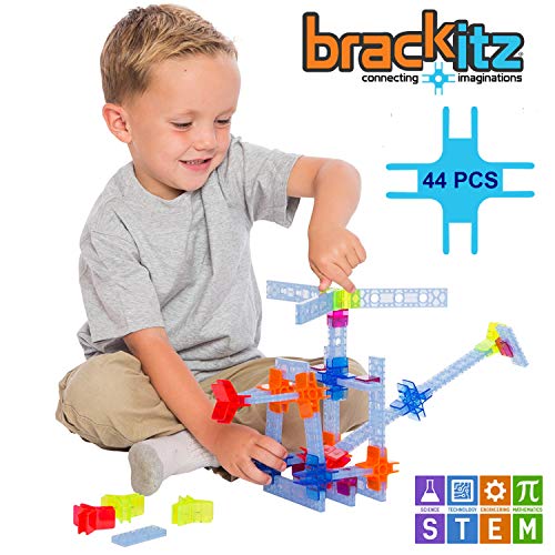 Brackitz Inventor Building Toy 44-Piece Set – Award-Winning STEM Kids Building Kit for Hours of Creative & Construction Fun – Educational Learning Toys for Boys & Girls Ages 3, 4, 5+ Year Olds