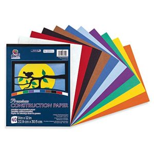 Tru-Ray Heavyweight Construction Paper Pad, 10 Assorted Colors, 9" x 12", 40 Sheets