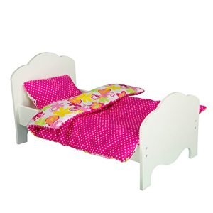 Olivia's Little World - Princess Bedding (Summer Flowers) | Wooden 18 inch Doll Furniture