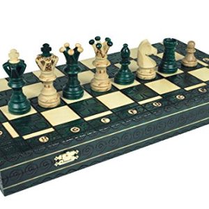 Green Royal Wooden Chess Board Wood 21 X 21 Inchess