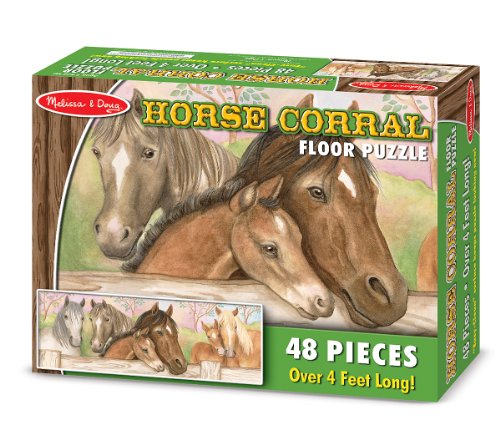 Melissa & Doug Horse Corral Jumbo Jigsaw Floor Puzzle (48 pcs, over 4 feet long)