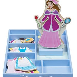 Melissa & Doug Disney Belle Magnetic Dress-Up Wooden Doll Pretend Play Set (30+ Pieces, Great Gift for Girls and Boys - Best for 3, 4, 5 Year Olds and Up)