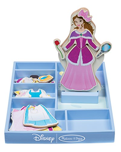 Melissa & Doug Disney Belle Magnetic Dress-Up Wooden Doll Pretend Play Set (30+ Pieces, Great Gift for Girls and Boys - Best for 3, 4, 5 Year Olds and Up)