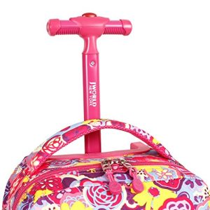 J World New York Sunny Rolling Backpack for School & Travel, 17 inch