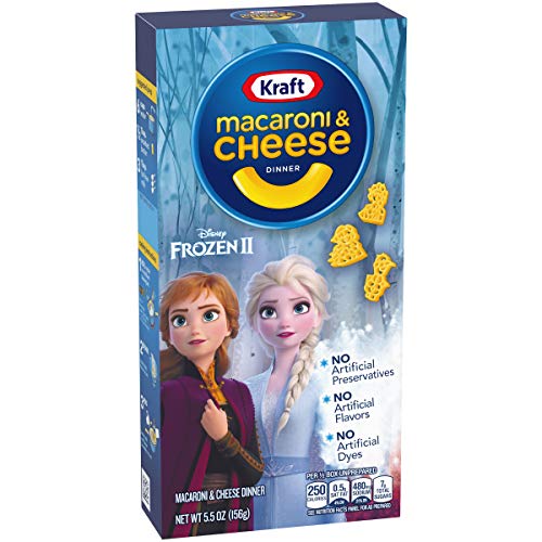 Kraft Macaroni & Cheese Frozen II Shapes Dinner, 5.5 oz Box