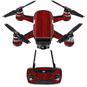 MightySkins Skin Compatible With DJI Spark Drone & Controller - Cherry Grain | Protective, Durable, and Unique Vinyl Decal wrap cover | Easy To Apply, Remove, and Change Styles | Made in the USA