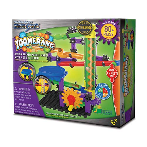 The Learning Journey Techno Gears Marble Mania STEM Construction Set – Zoomerang Marble Run (80+ pieces) – Award Winning Learning Toys & Gifts for Boys & Girls Ages 6 Years and Up