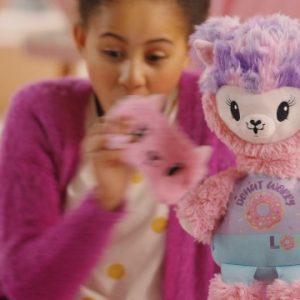 Pikmi Pops Giant Pajama Llama - Poppy Sprinkles - Scented Stuffed Animal Plush Toy in Popcorn Box