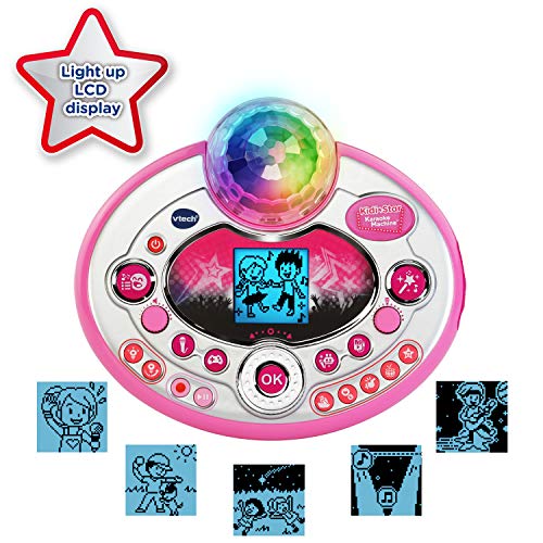 VTech Kidi Star Karaoke System 2 Mics with Mic Stand & AC Adapter, Pink & Kidizoom Duo Selfie Camera, Amazon Exclusive, Pink
