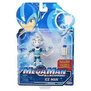 Mega Man Fully Charged – Ice Man Articulated Action Figure with Ice Blast and Ice Man Buster Accessory (to swap onto The Mega Man Figure)! Based on The New Show!