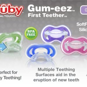 Nuby Natural Touch Gum-EEZ First Teether, Colors May Vary
