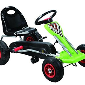 Vroom Rider Speedy Pedal Go-Kart Ride Ons with Pneumatic Tire, Green