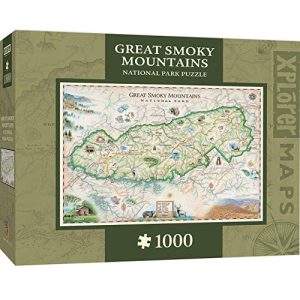 MasterPieces Xplorer Maps Jigsaw Puzzle, Great Smoky Mountains, National Park, 100% Made in USA, 1000 Pieces