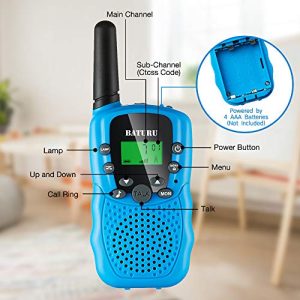 SANJOIN Walkie Talkies for Kids, 22 Channels 2 Way Radios Walkie Talkies with Backlit LCD Flashlight, Up to 3 Mile Range Kids Walkie Talkies for Outside Adventures, Camping, Hiking - 3 Pack