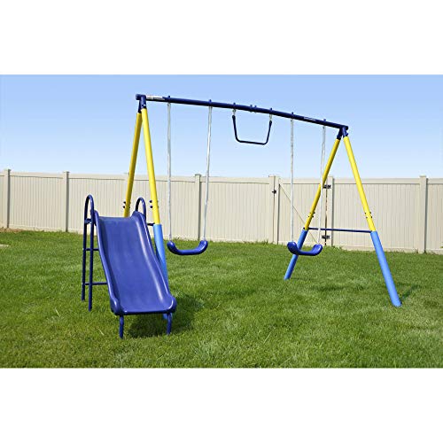 Sportspower My First Metal Swing Set with Slide