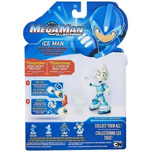 Mega Man Fully Charged – Ice Man Articulated Action Figure with Ice Blast and Ice Man Buster Accessory (to swap onto The Mega Man Figure)! Based on The New Show!