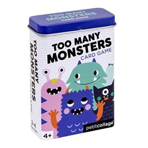 Petit Collage Too Many Monsters Tin Card Play Game, Ages 4+, 2-4 Players