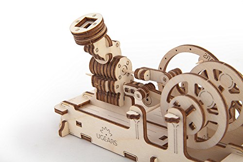S.T.E.A.M. Line Toys UGears Mechanical Models 3-D Wooden Puzzle - Mechanical Pneumatic Engine