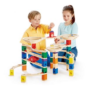 Hape Quadrilla Wooden Marble Run Construction - The Challenger - Quality Time Playing Together Wooden Safe Play - Smart Play for Smart Families
