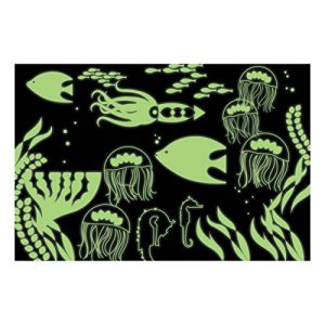 Mudpuppy Under the Sea Glow-in-the-Dark Puzzle, 100 Pieces, 18”x12” – Perfect for Kids Age 5+ - Colorful Illustrations of Underwater Fish, Plants, Sea Creatures – Award-Winning Glow in the Dark Puzzle