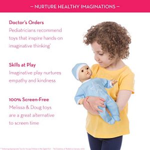 Melissa & Doug Mine to Love Jordan 12” Baby Doll (Includes Romper, Cap, Pacifier, Great Gift for Girls and Boys - Best for Babies, 18 Month Olds, 24 Month Olds, 1 and 2 Year Olds )