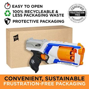 Nerf N Strike Elite Strongarm Toy Blaster with Rotating Barrel, Slam Fire, and 6 Official Nerf Elite Darts for Kids, Teens, & Adults(Amazon Exclusive)