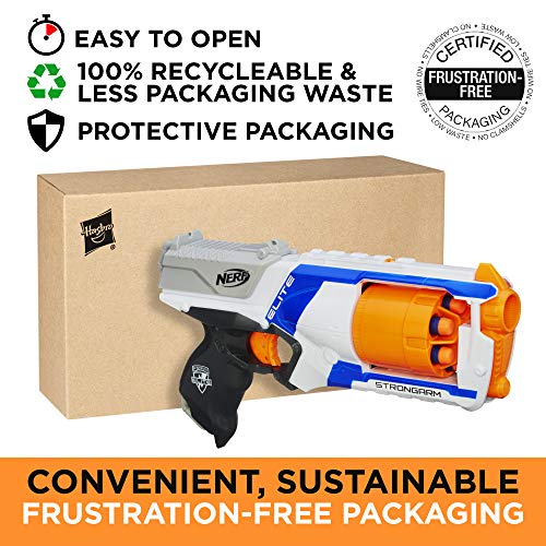 Nerf N Strike Elite Strongarm Toy Blaster with Rotating Barrel, Slam Fire, and 6 Official Nerf Elite Darts for Kids, Teens, & Adults(Amazon Exclusive)
