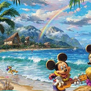 Ceaco Thomas Kinkade The Disney Collection Mickey and Minnie in Hawaii Jigsaw Puzzle, 750 Pieces