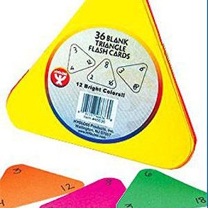 Hygloss Products Triangle Cards, 5.5" Size, Assorted (46636)