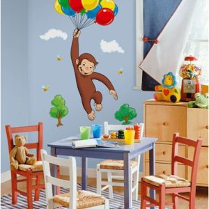 RoomMates Curious George Peel and Stick Giant Wall Decal - RMK1082GM