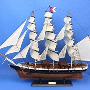 Hampton Nautical Wooden Flying Cloud Tall Model Clipper Ship, 30"