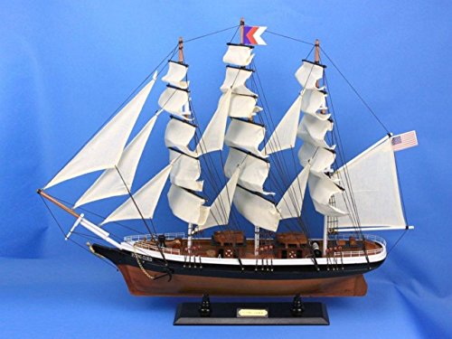 Hampton Nautical Wooden Flying Cloud Tall Model Clipper Ship, 30"
