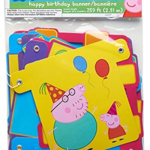 AMERICAN GREETINGS Peppa Pig Birthday Party Banner, 1-Count