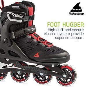 Rollerblade Macroblade 80 Men's Adult Fitness Inline Skate, Black and Red, Performance Inline Skates