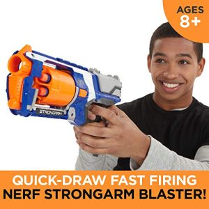 Nerf N Strike Elite Strongarm Toy Blaster with Rotating Barrel, Slam Fire, and 6 Official Nerf Elite Darts for Kids, Teens, & Adults(Amazon Exclusive)