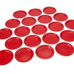 American Greetings Red Party Supplies, Round Paper Dinner Plates (20-Count)
