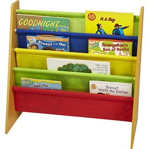 Mind Reader KBORG4-BRN Kids Book Rack Storage BookShelf, Brown