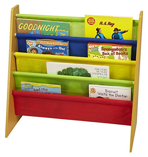 Mind Reader KBORG4-BRN Kids Book Rack Storage BookShelf, Brown