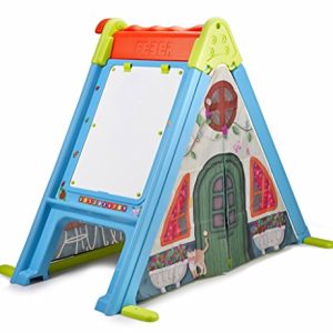 Feber 800011400 Play and Fold Activity House 3 in 1 – Playset - Easy to Store – Indoor and Outdoor, Multicolor