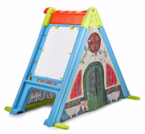 Feber 800011400 Play and Fold Activity House 3 in 1 – Playset - Easy to Store – Indoor and Outdoor, Multicolor