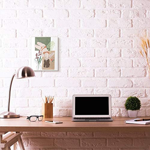Stupell Industries Flower Plants Woman Figure Model Modern Painting Wall Plaque, 10 x 15, Multi-Color
