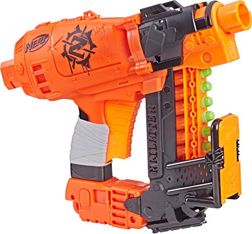Nailbiter Nerf Zombie Strike Toy Blaster – 8 Official Nerf Zombie Strike Elite Darts, 8-Dart Indexing Clip – Survival System – For Kids, Teens, Adults